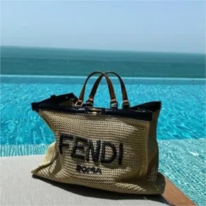 Fendi Raffia Straw Bag