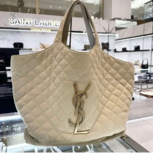 SAINT LAURENT Icare extra large embellished quilted leather tote Handbag