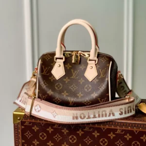 Louis Vuitton Speedy Bandouli¨¨re 20 Monogram Beige Strap - 20.5 x 13.5 x 12.0 cm