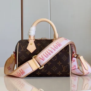 Louis Vuitton Speedy Bandouli¨¨re 20 Monogram Pink Strap - 20.5 x 13.5 x 12.0 cm