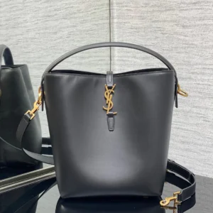 YSL Le 37 In Black Shiny Leather - 20 X 25 X 16 CM