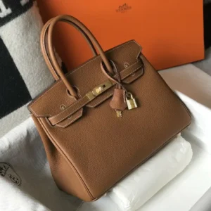 Hermes HMS Handle Bag 30cm Brown