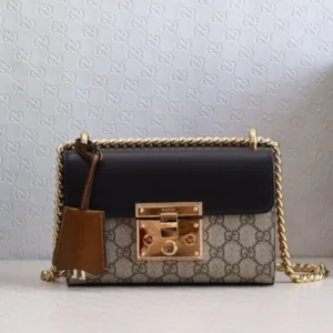 Gucci Padlock 20 Ophidia Leather Black 20 x 9 x 14cm