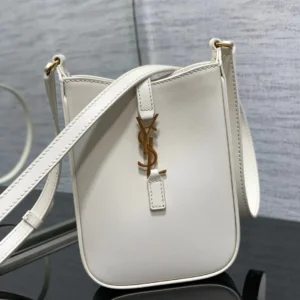 YSL Le 5 A 7 Mini White Bag - 13x20x4cm